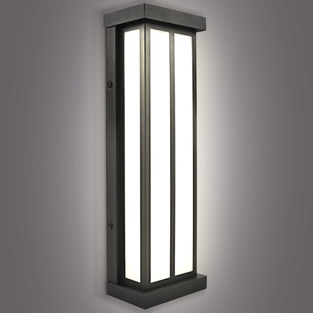 Luxrite Outdoor LED Wall Sconce 16in Outdoor Wall Light Black Aluminum 3CCT 3000K-5000K 15W ETL Listed IP65 LR40316-1PK